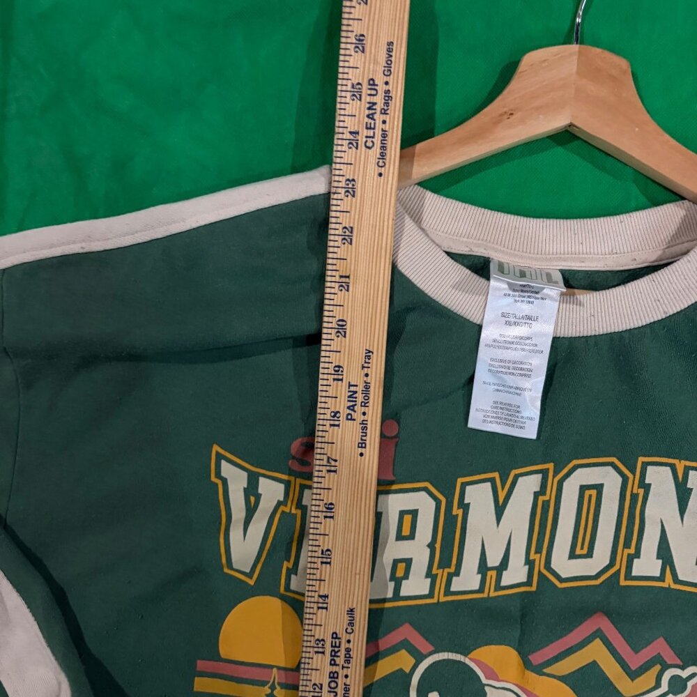 Ski Vermont Ludlow Graphic Sweatshirt XX-Large Green & Beige Cotton/Poly Blend - Picture 8 of 8